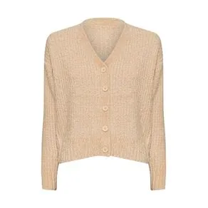 CARDIGAN FEMININO EM TRICOT CHENILLE