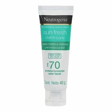 Protetor Solar Neutrogena Sun Fresh Derm Care Facial FPS70 40g