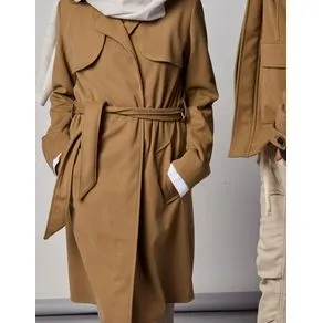 TRENCH COAT FEMININO ALONGADO PELETIZADO