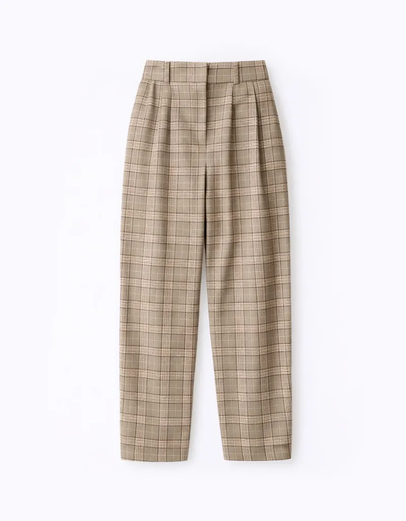 Calça Baggy Xadrez Fio Tinto