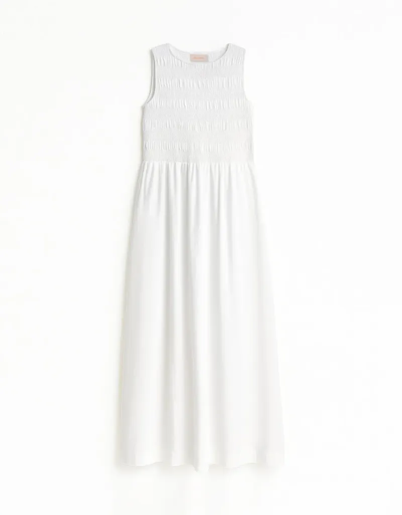Vestido Malha com Lastex