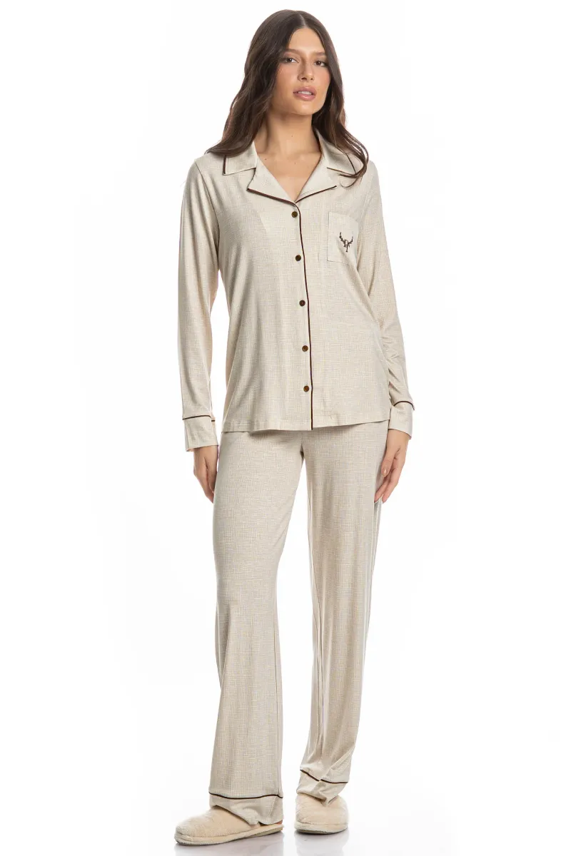 Pijama Feminino Longo Americano Carla