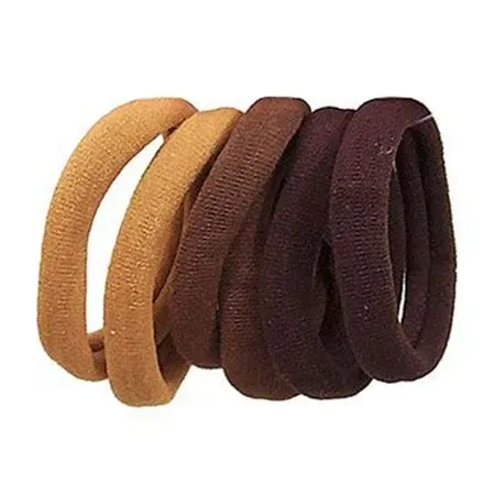 Elástico de Meia Para Cabelo Sveda Hair Marrom 6 Unidades