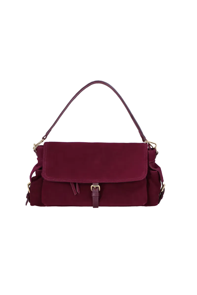 BOLSA GRANDE UTILITÁRIA EM CAMURÇA VINHO