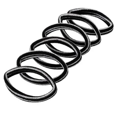 Elásticos de Cabelo Sem Metal Proart com Fios Pratas 6Un