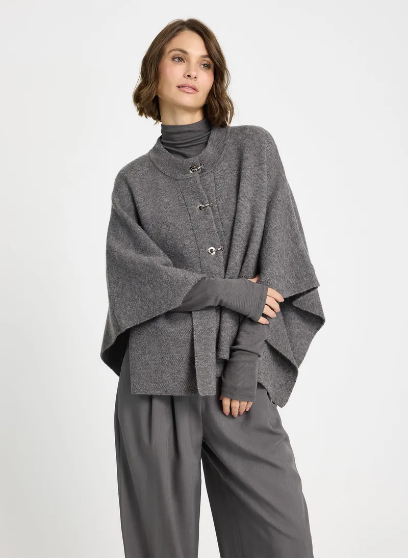 Poncho Le Lis Bia Mescla Feminino