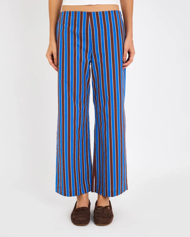 Calça listrada cay azul