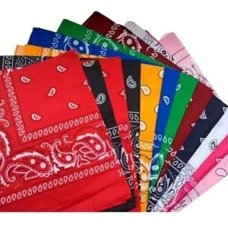 Kit 12 Peca Bandana Faixa Lenço Cabelo Moda Rock Pop Variado