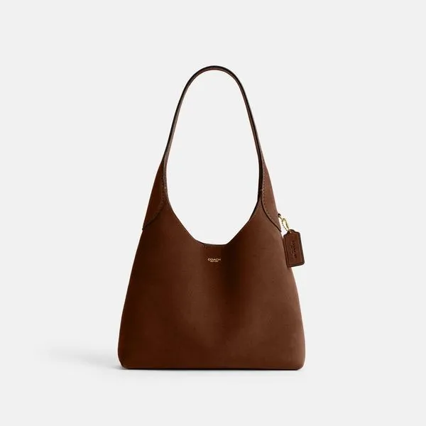 Bolsa Brooklyn Shoulder 28 Suede Coach - Marrom
