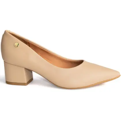 Scarpin Vizzano Salto Médio Bloco Sapato Confortável