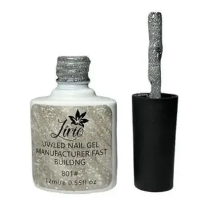 Esmalte Gel Lirió Unha Profissional GRITTER PRATA REFLETIVO -