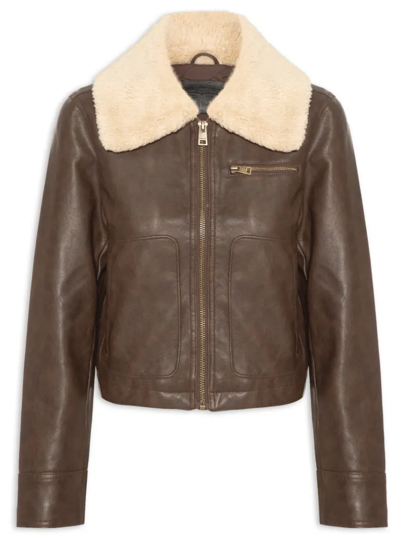 Casaco Feminino GIII Cropped Vintage Aviator W. S Marrom Levi's