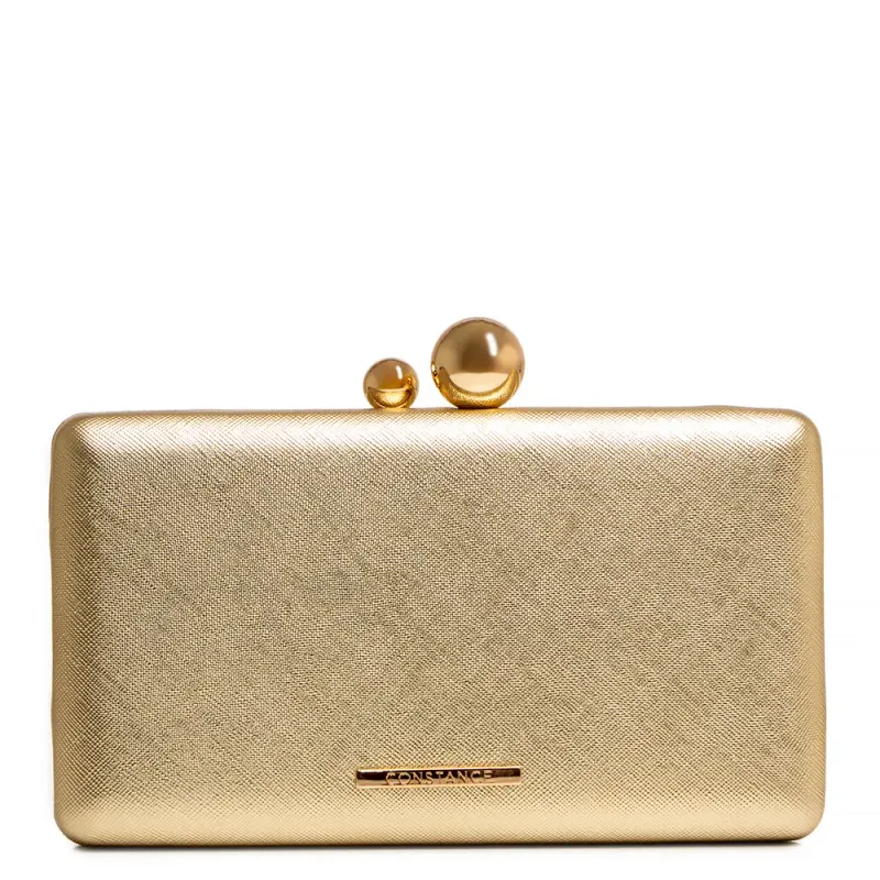 Clutch Dourada Alça Corrente
