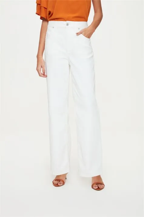 Calça Wide Leg de Sarja G5 C1 Resinada