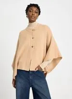Poncho Le Lis Bia Caramelo Feminino