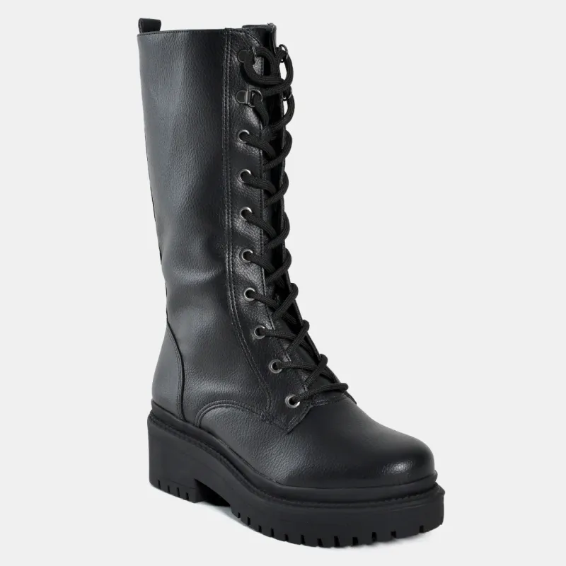 Bota Coturno Cano Alto Preto 005-010-01