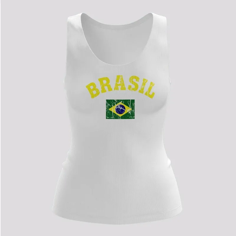 Regata Brasil Ica Feminina Branca - Branco