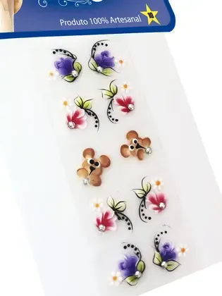 Kit 500 Adesivos para Unhas Strass Nail, 100% Artesanal - Arte Sedução
