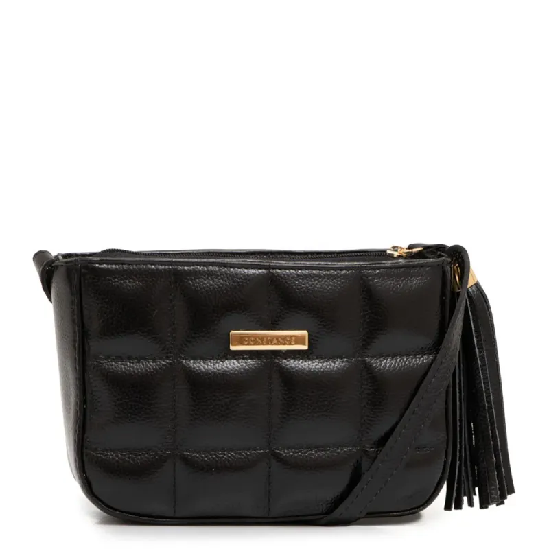 Bolsa Tiracolo Couro Barbicacho Preto