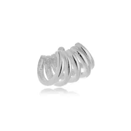 Piercing Fake Fileiras Liso - Prata - LUBELLE