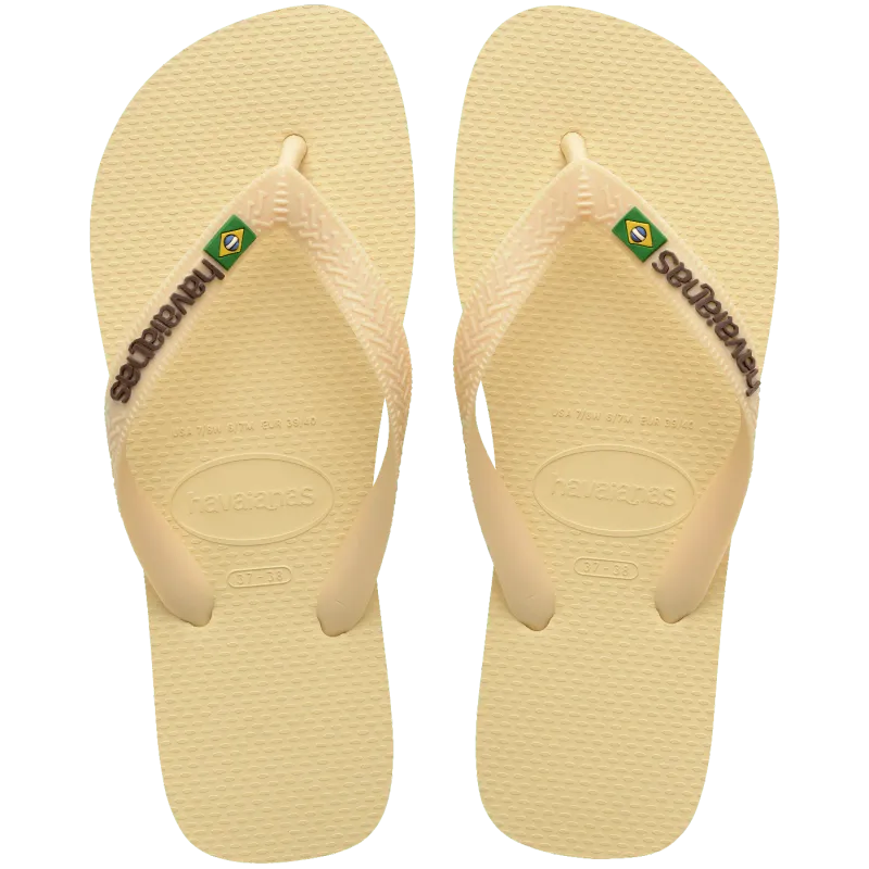 Chinelo Havaianas Brasil Logo Encardida