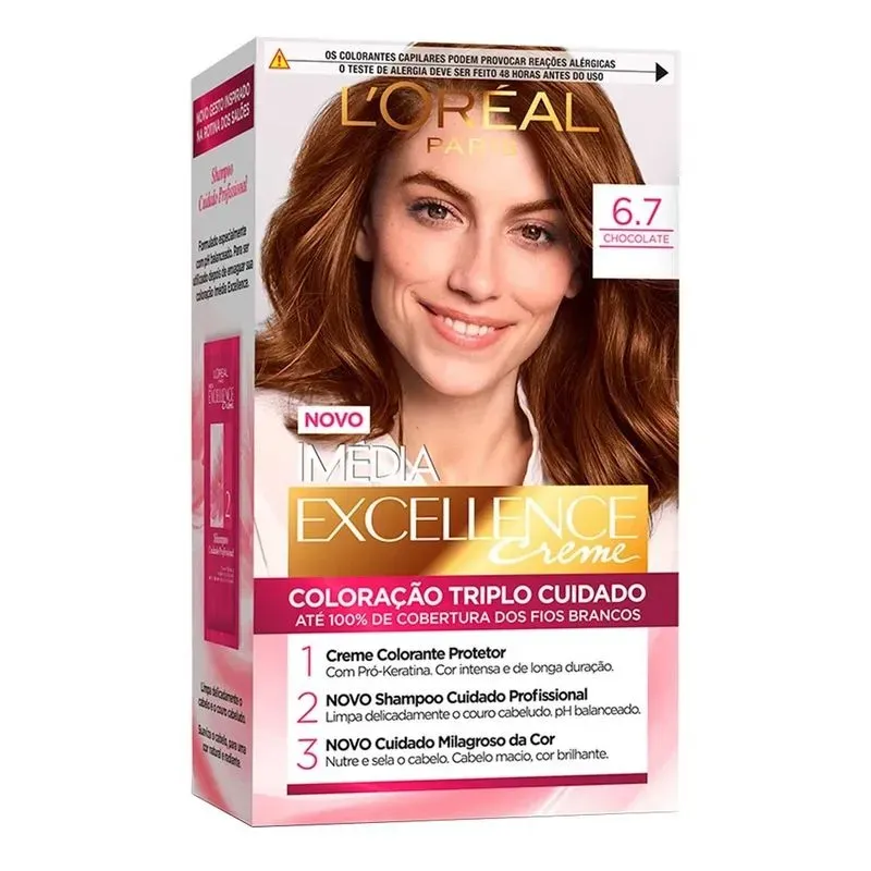 L’Oréal Paris Coloração Imédia Excellence Kit - 6.7 Chocolate Kit
