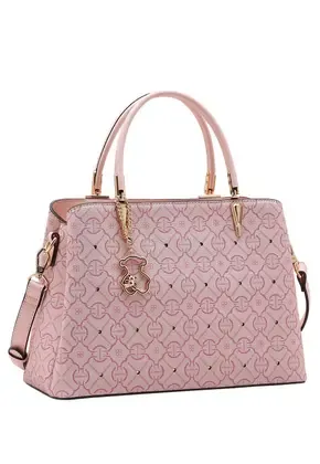 Bolsa Feminina Chenson CG85354 Classic Cristal Estruturada Casual Cor: Rosa