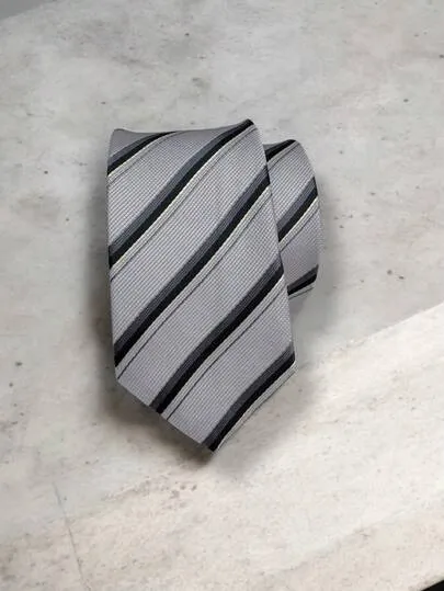 Luxo Masculino Gravatas Magras Poliéster Seda Sólida Bolinhas Listrado Verifica Gravata Estreita Jacquard Fino Padrinho
