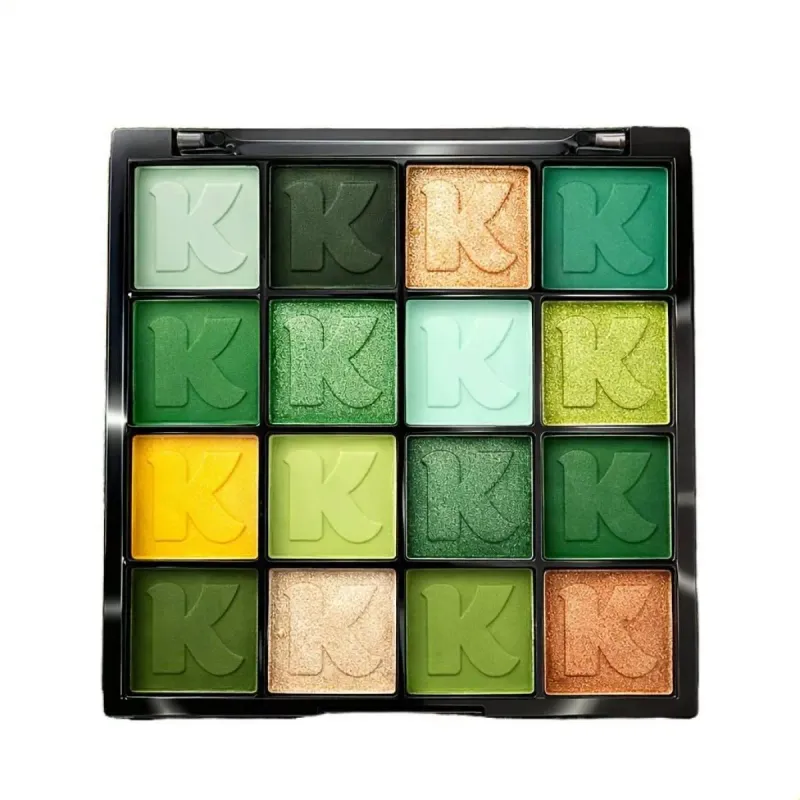 Paleta De Sombras 16 Cores Verde Oliva Matte Forest Matcha S
