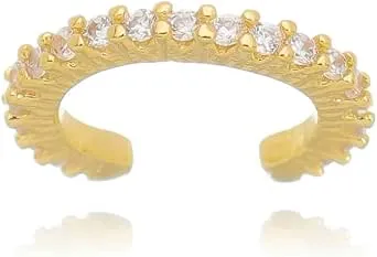 Brinco Piercing Fake Argolinha Fina Dourada