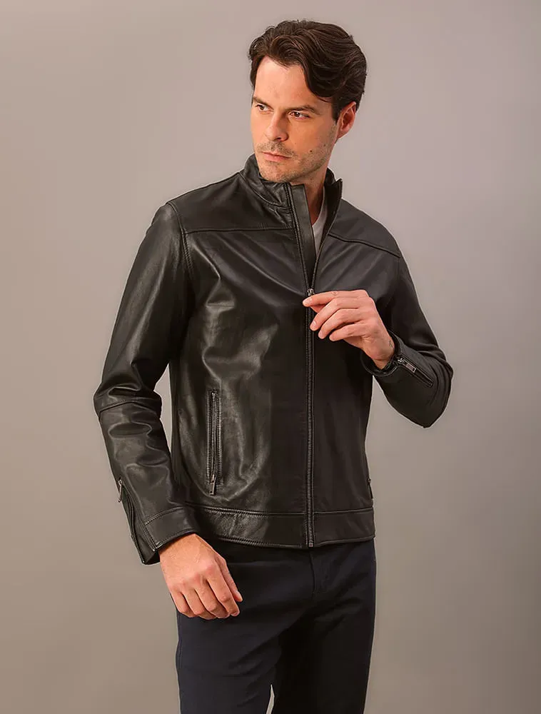 Jaqueta Cks Leather Preto