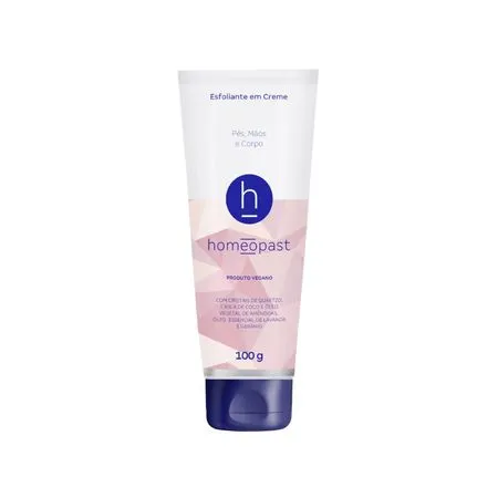 Esfoliante em Creme 100g Homeopast - Sem Enxágue Para Pés, Mão e Corpo