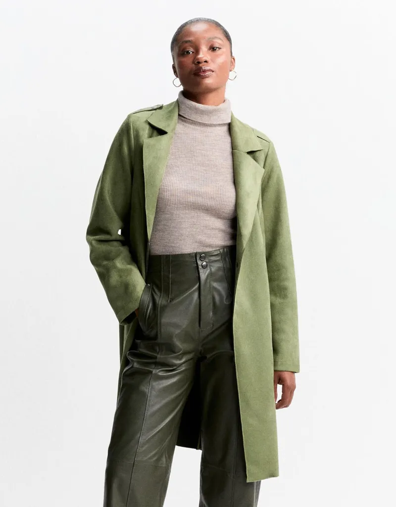 Casaco Longo Suede