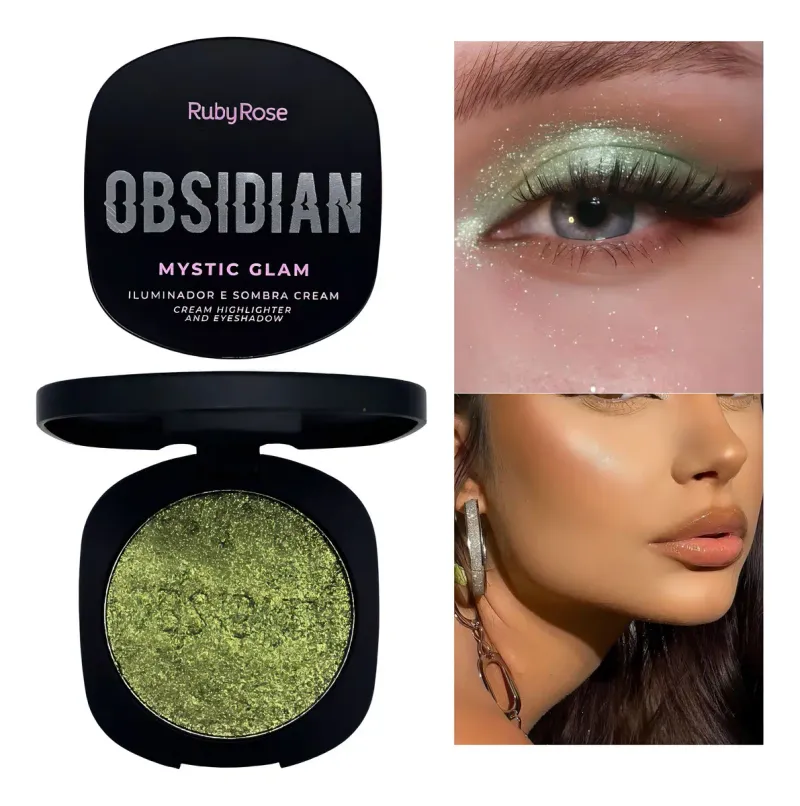 Iluminador E Sombra Cream Obsidian Mystic Glam - Ruby Rose Tom Da Maquiagem Emerald