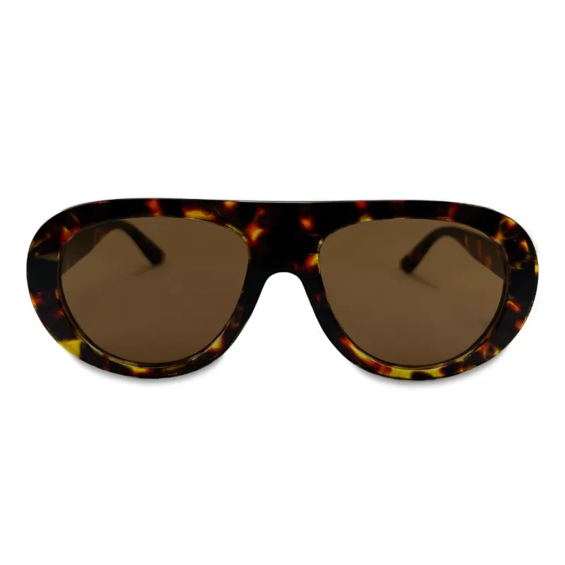 Óculos de Sol Aviador Basel Tortoise com Lente Marrom