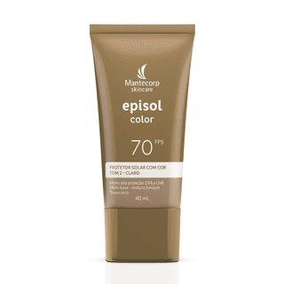 Protetor Solar Facial Episol Color FPS 70 | Tom 2 - Claro 40ml