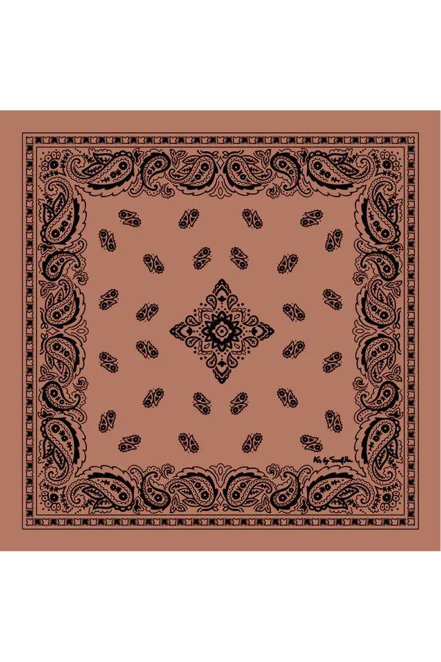Bandana Clássico marrom em algodão | 65x65cm