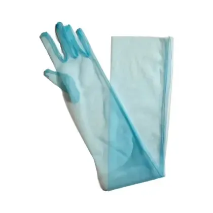 Luvas Femininas Vintage Longas De Tule E Malha, Comprimento Até O Cotovelo, Proteção Solar, Luvas De - NONE