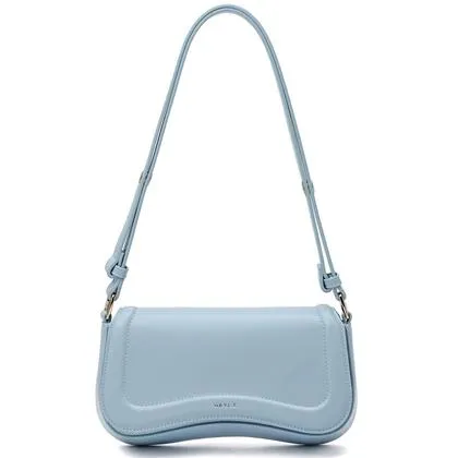 Bolsa Hobo Keyli feminina de couro azul claro 10,3 L x 2,4 L x 5,7 A