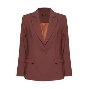 BLAZER FEMININO FORRADO BOTÃO ENCAPADO
