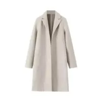 Trench Coat Feminino Vintage Longo - Decote em V, Manga Comprida e Estilo Chique