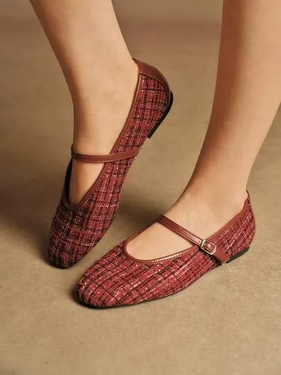 Rosivie Sapatos Planos Elegantes e Casuais com Fivela para Mulheres