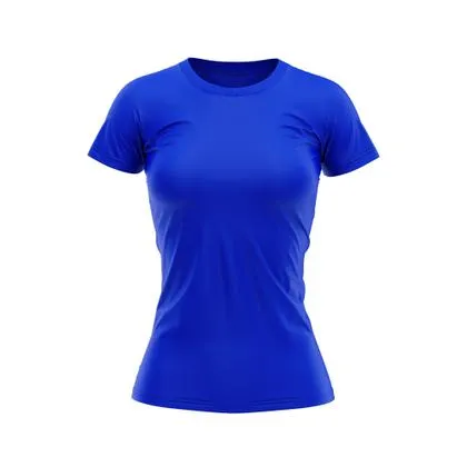 Camiseta Babylook Feminina Lisa DryFit Uv Verão Azul Royal - Everest Sport