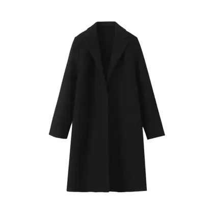 Trench Coat Feminino Vintage Longo - Decote em V, Manga Comprida e Estilo Chique