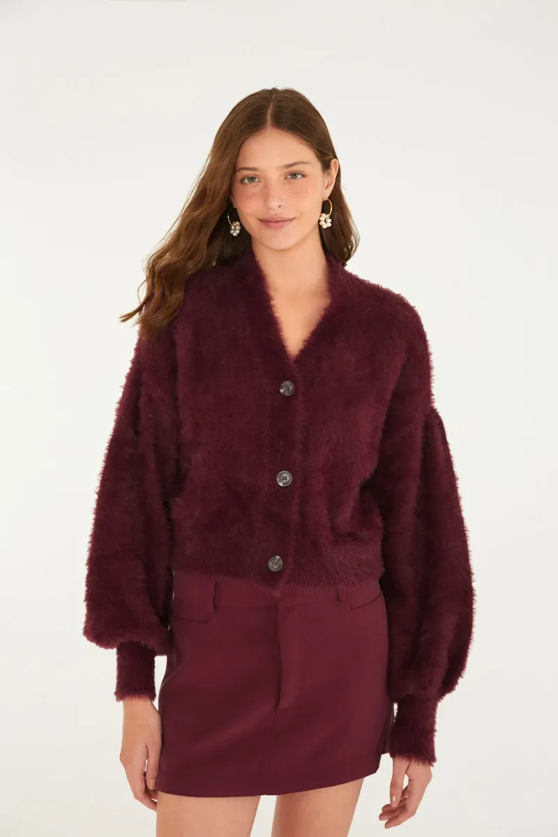 Cardigan Curto Pelinho