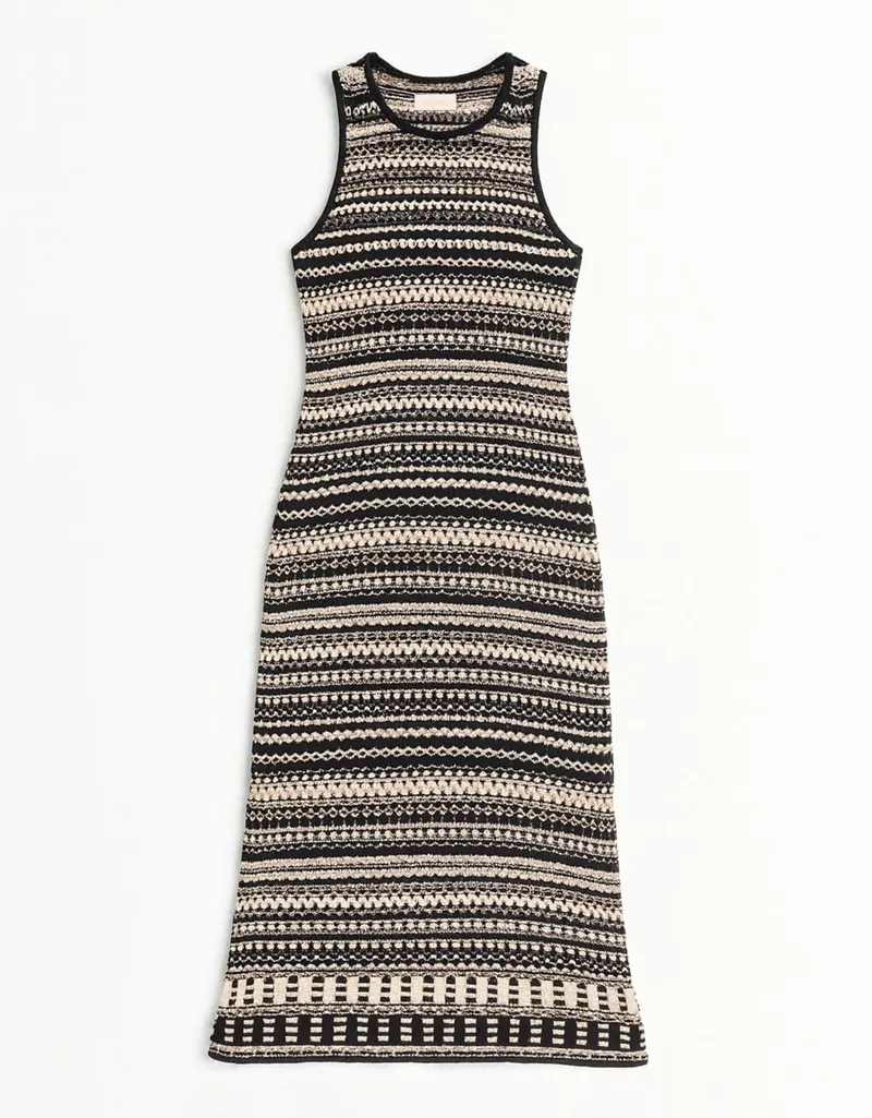 Vestido Tricot Textura Bicolor