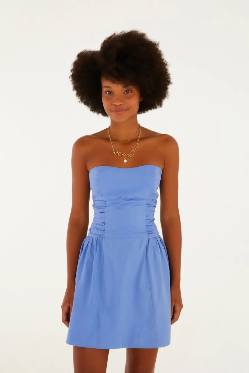 Vestido Franzido Curto