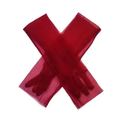 Luvas Femininas Longas De Tule Com Dedos Completos, Estilo Vintage, Proteção Solar, Para Vestido De - hengsong