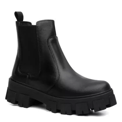 Bota Coturno Tendência Tratorado Feminino Moda Blogueira Chelsea - Integrashoes