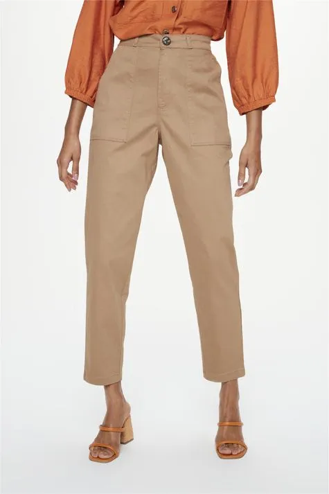 Calça de Sarja Slim Cropped G4 Feminina